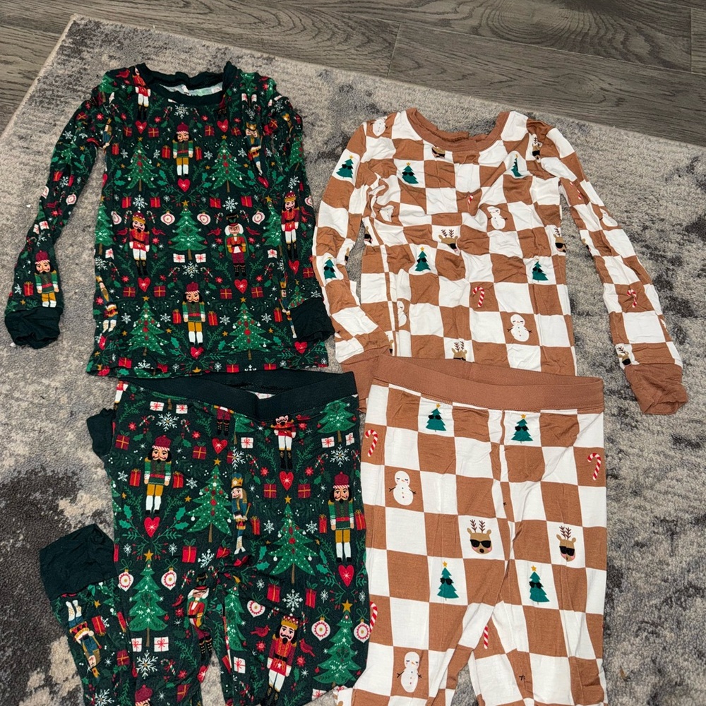 Little Sleepies Kids Christmas Collection Lot Of 2, Size 5/6